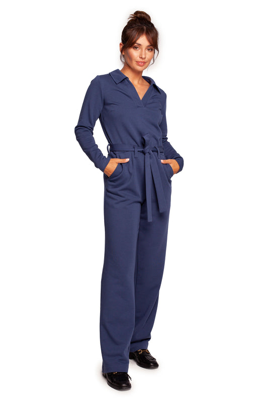 Women's Suit model 170167 - Ladies Casual Everyday Clothing - Jumpsuit & Romper - Blue Color