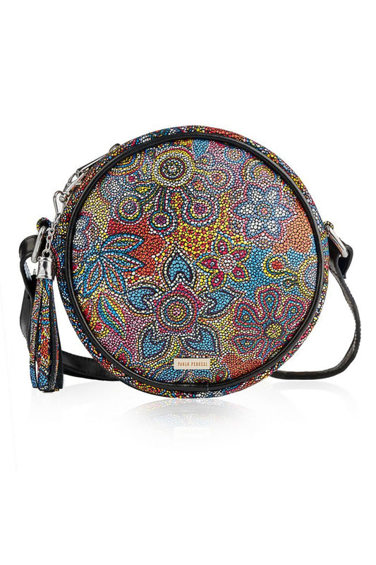 Ladies Casual Shoulder Handbag - Women's Natural leather bag model 173154 - Long Strap - Multicolor