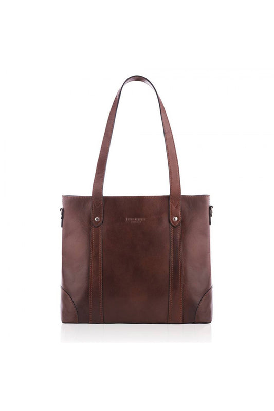 Ladies Casual Shoulder Handbag - Women's Natural leather bag model 173200 - Long Strap - Brown Color