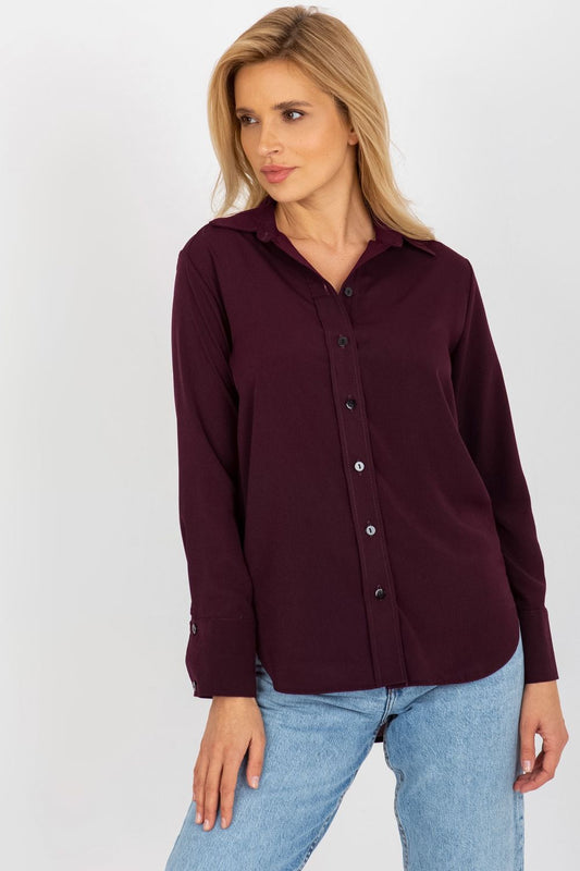 Women's Long sleeve shirt model 176753 - Ladies Casual Spring / Summer Top - Violet Color