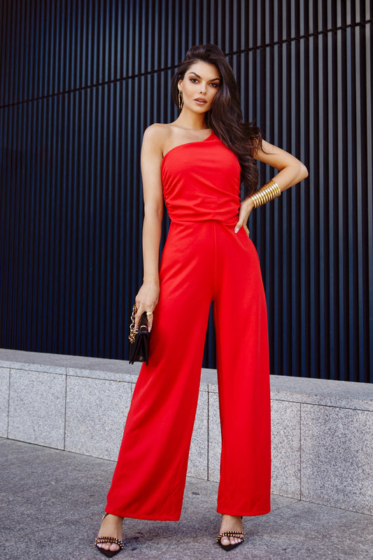 Women's Suit model 183803 - Ladies Casual Everyday Clothing - Jumpsuit & Romper - Red Color